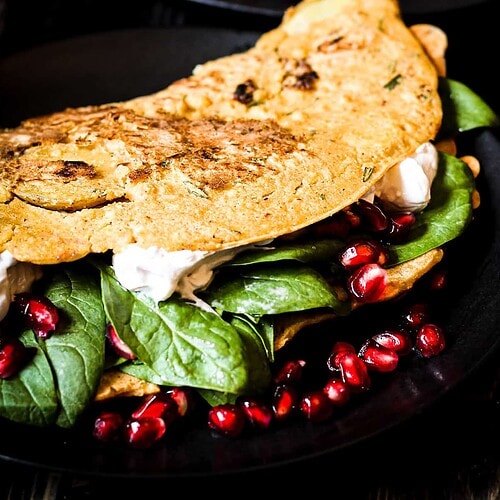 vegan potato omelette