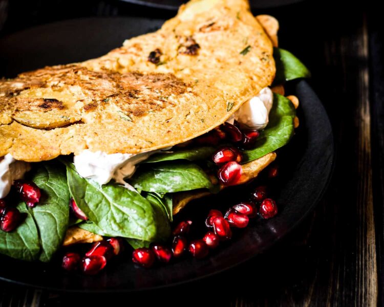 vegan potato omelette