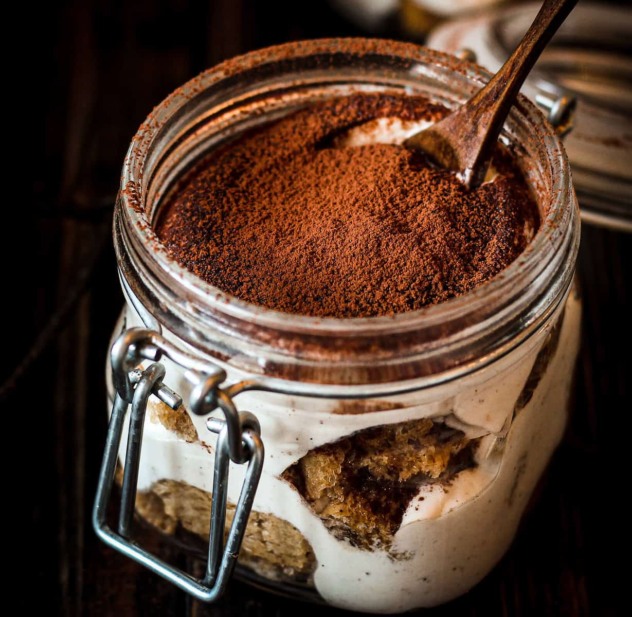 Veganes Orangen-Tiramisu im Glas