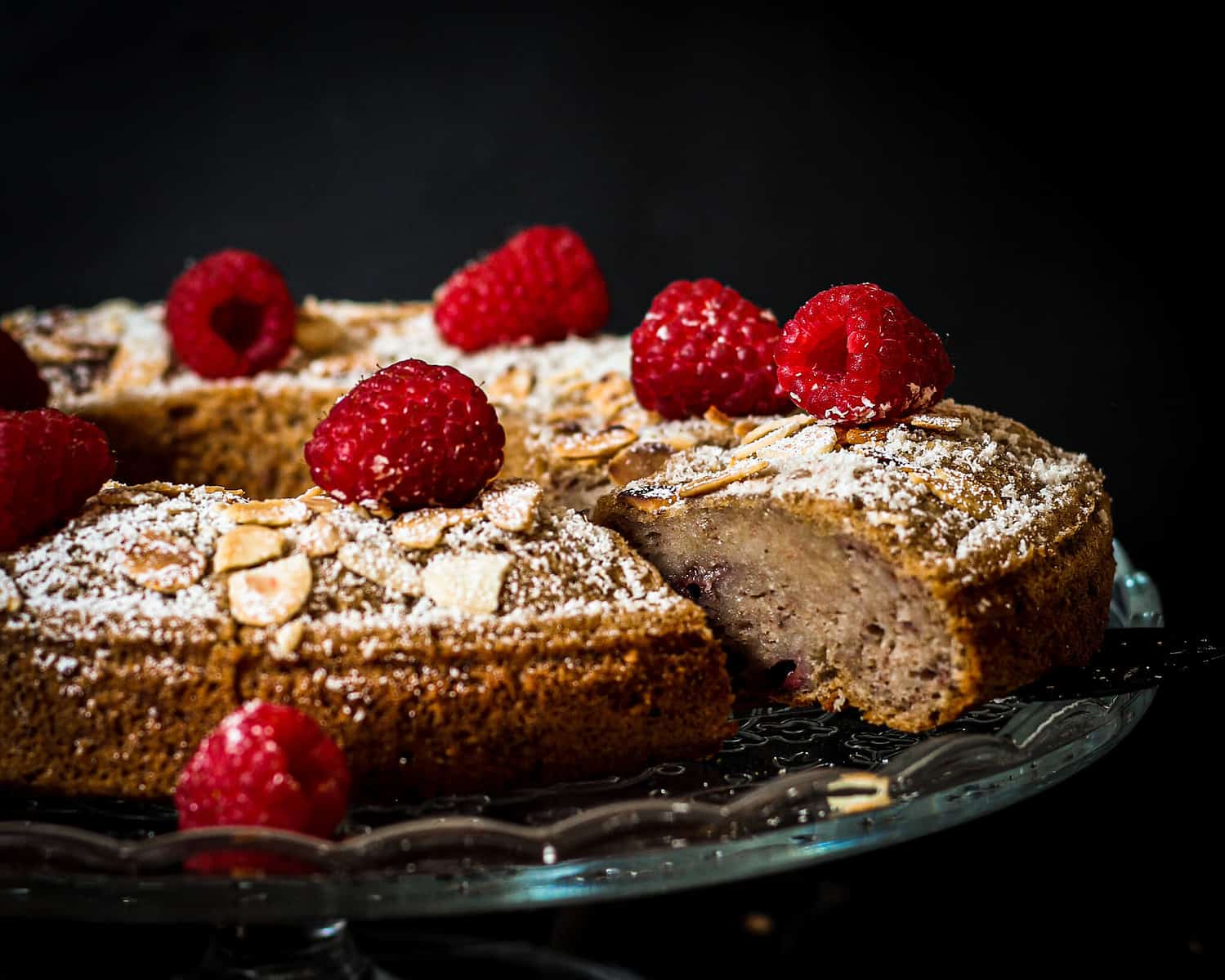 White Chocolate Raspberry Banana Cake 1