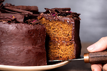 vegan chocolate cake with tiramisu flavour