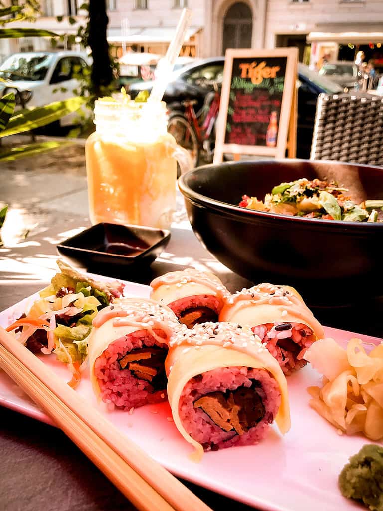 picture of food at vegan restaurant tiger club berlin 