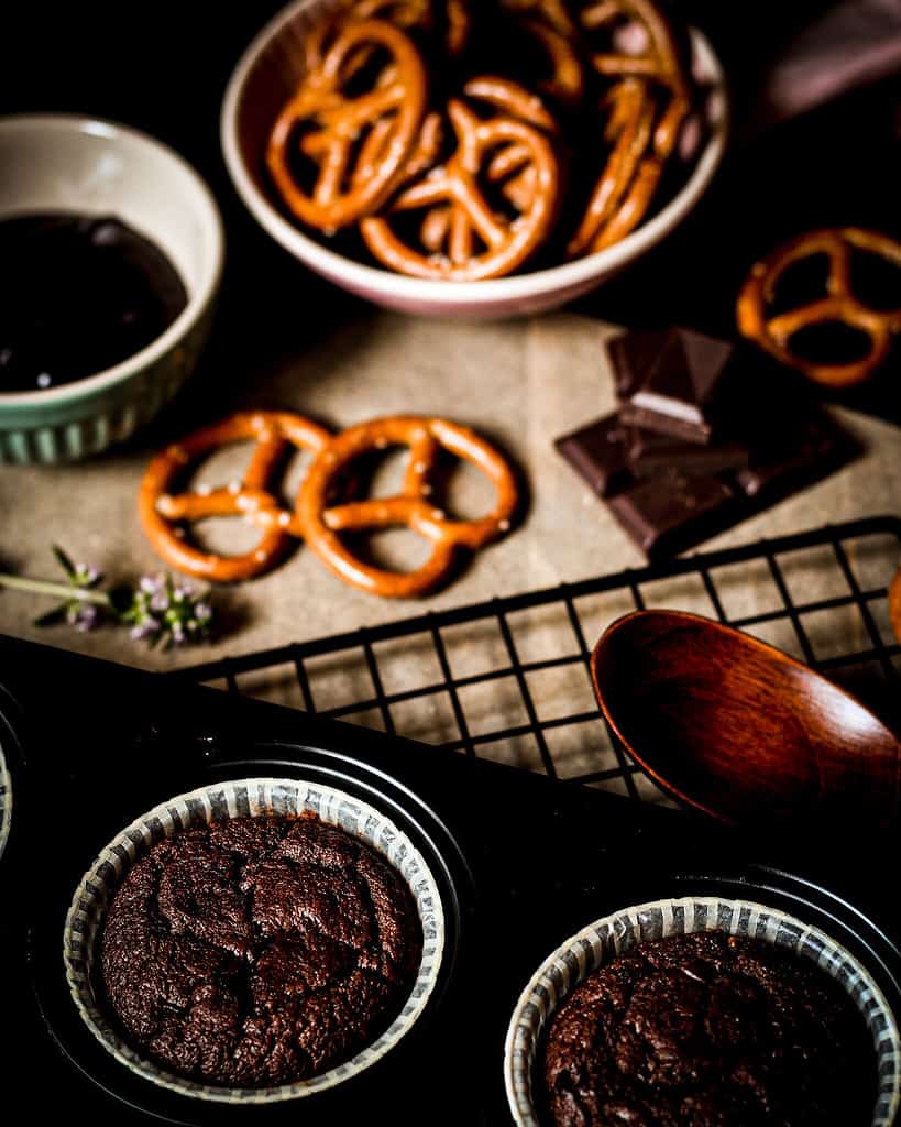muffins, pretzels and chocolate
