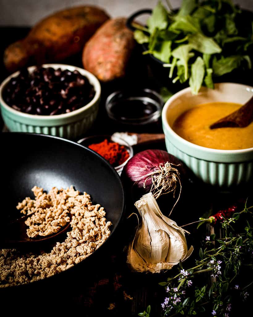 Zutaten für die Süßkartoffelpfanne