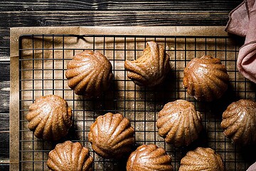 WHITE CHOCOLATE GLAZED CHAI MADELEINES