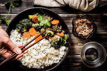 picture of tahini veggies