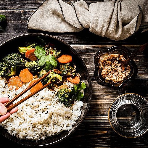 picture of tahini veggies