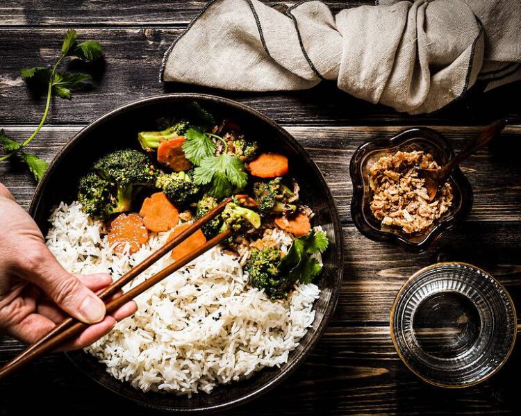 picture of tahini veggies