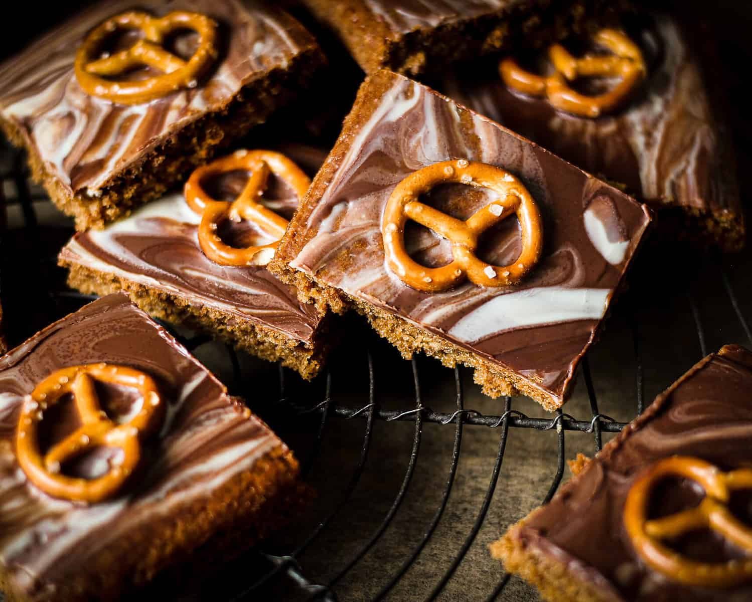 vegan duo pretzel bars