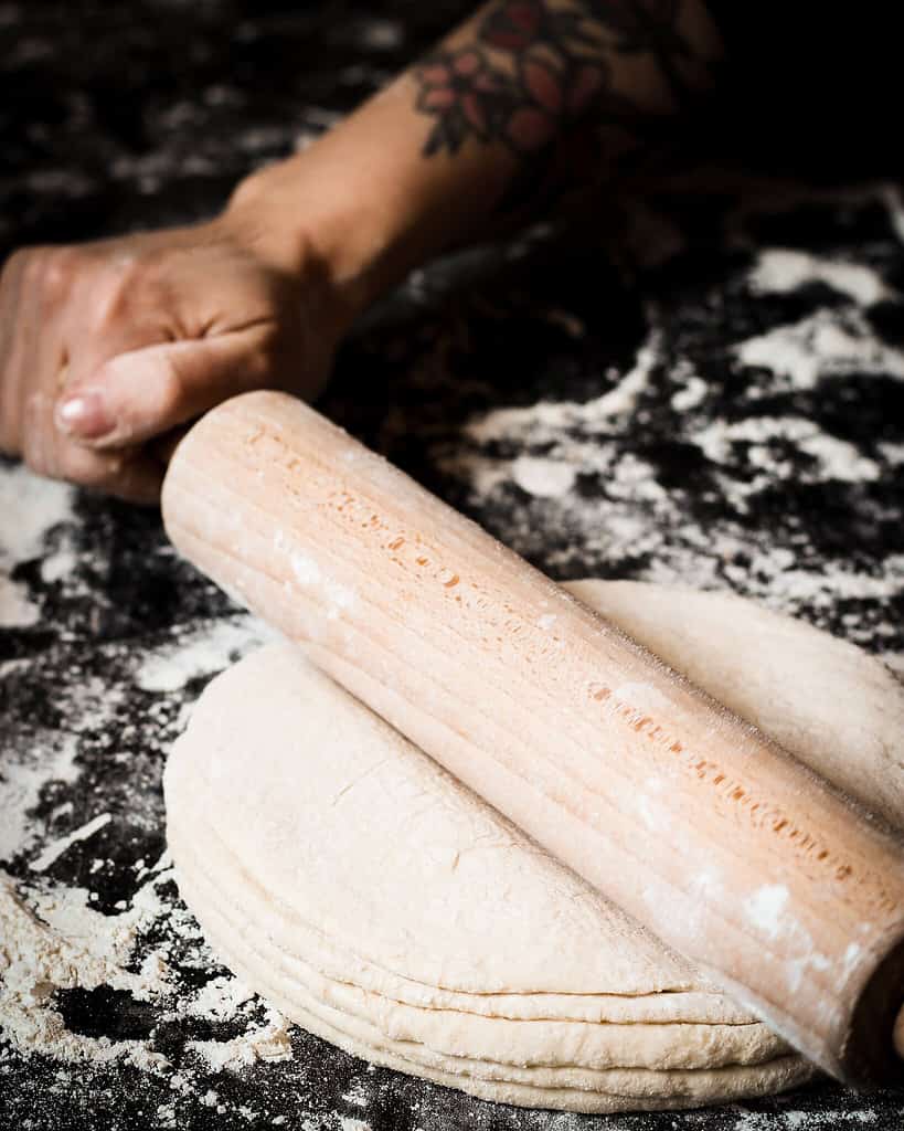 rolling out dough/ Nina Bolders Food Photography