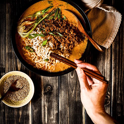 vegan Japanese Tantan Soup/ Nina Bolders Food Photography