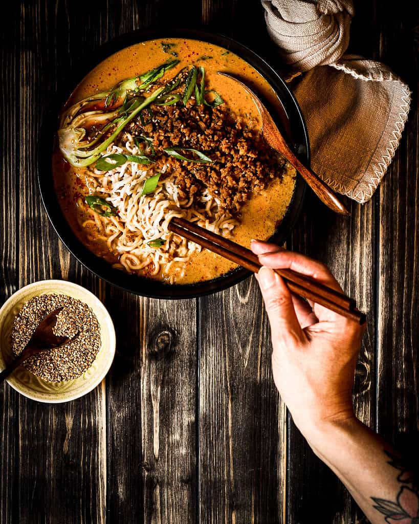 vegan Japanese Tantan Soup/ Nina Bolders Food Photography