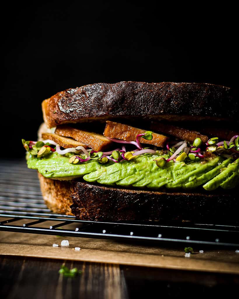 Avocado vegan sandwich