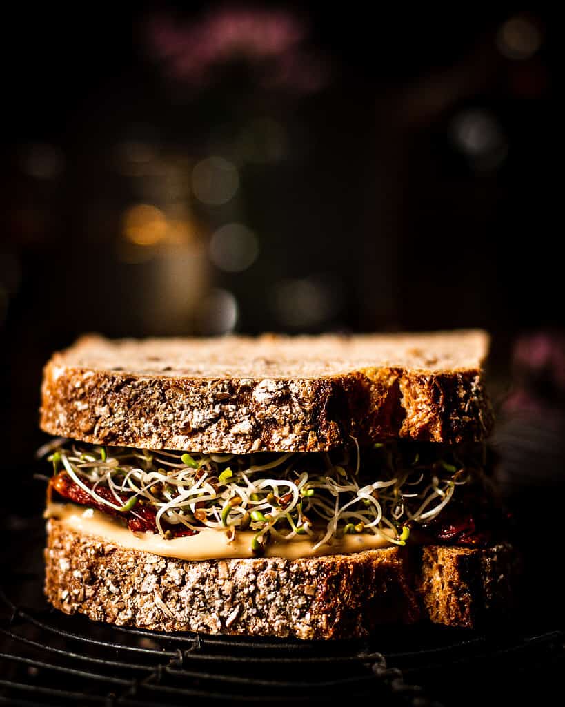 alfalfa sandwich/ Nina Bolders Food Photography