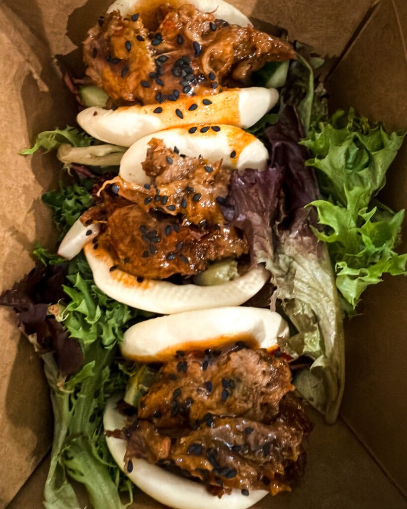 vegan bao buns at copper branch