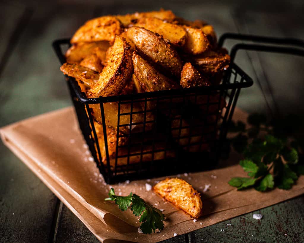 Crispy vegan smoked paprika wedges/ recipe