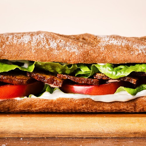 Smoked Tofu BLT Sandwich with Miso-Mayo