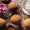 vegan amaretto madeleines