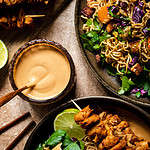 spicy peanut sauce on buffet