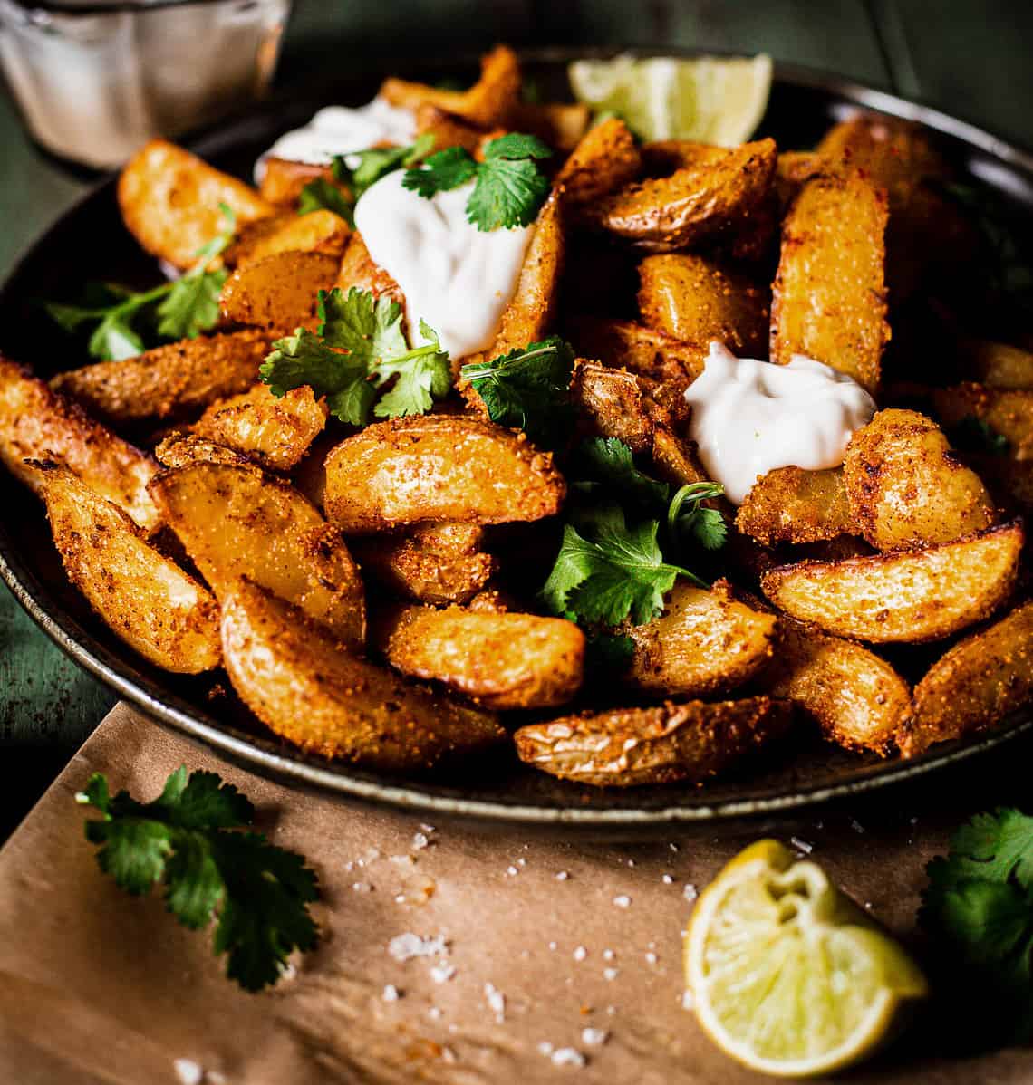 Crispy vegan smoked paprika wedges/ recipe
