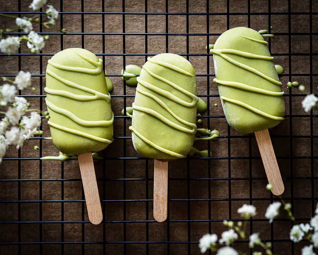 Matcha popsicles