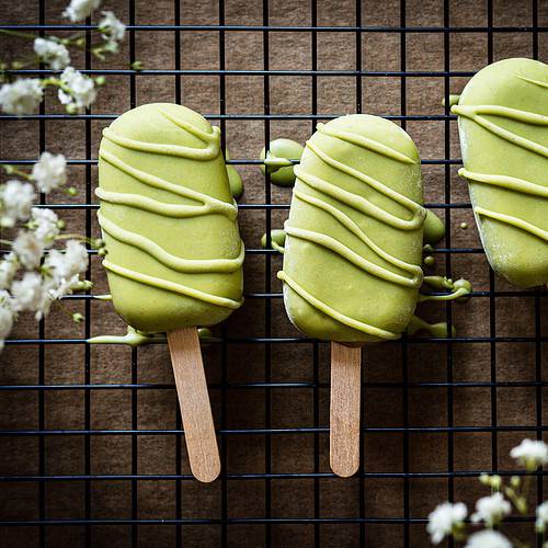 Matcha popsicles