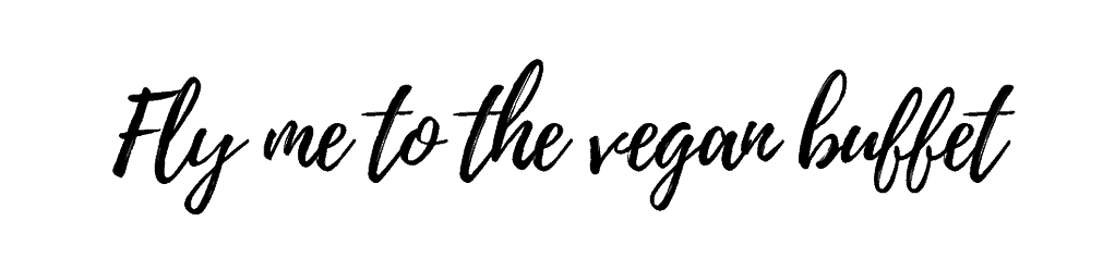 Fly me to the vegan buffet header