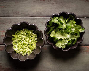 cilantro and stems