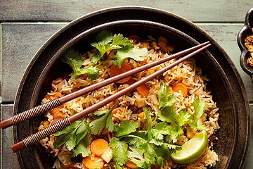 lime rice with smoked tofu