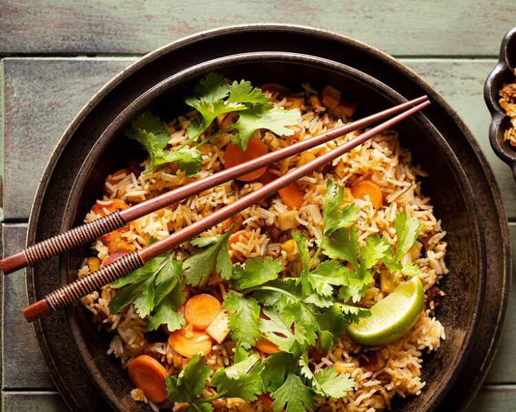 lime rice with smoked tofu