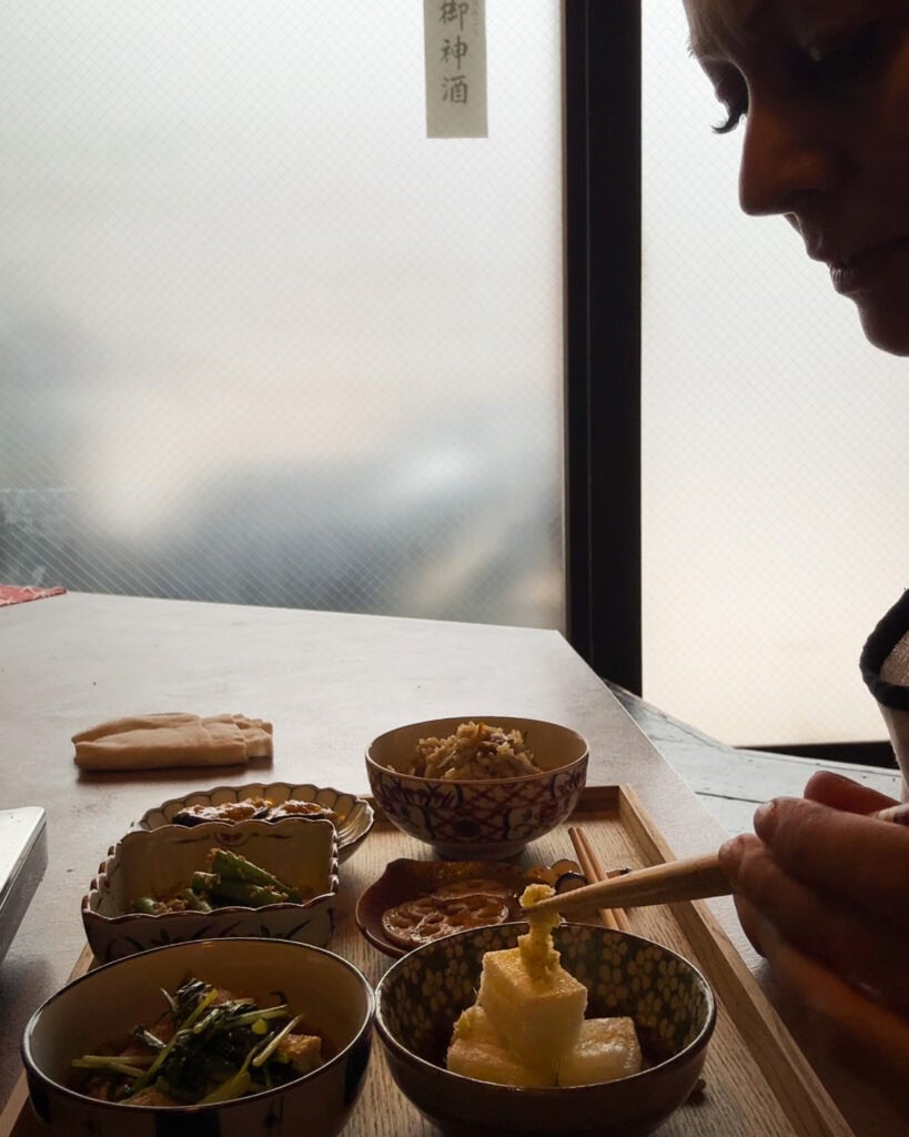 Me at vegan cooking class in Kyoto
