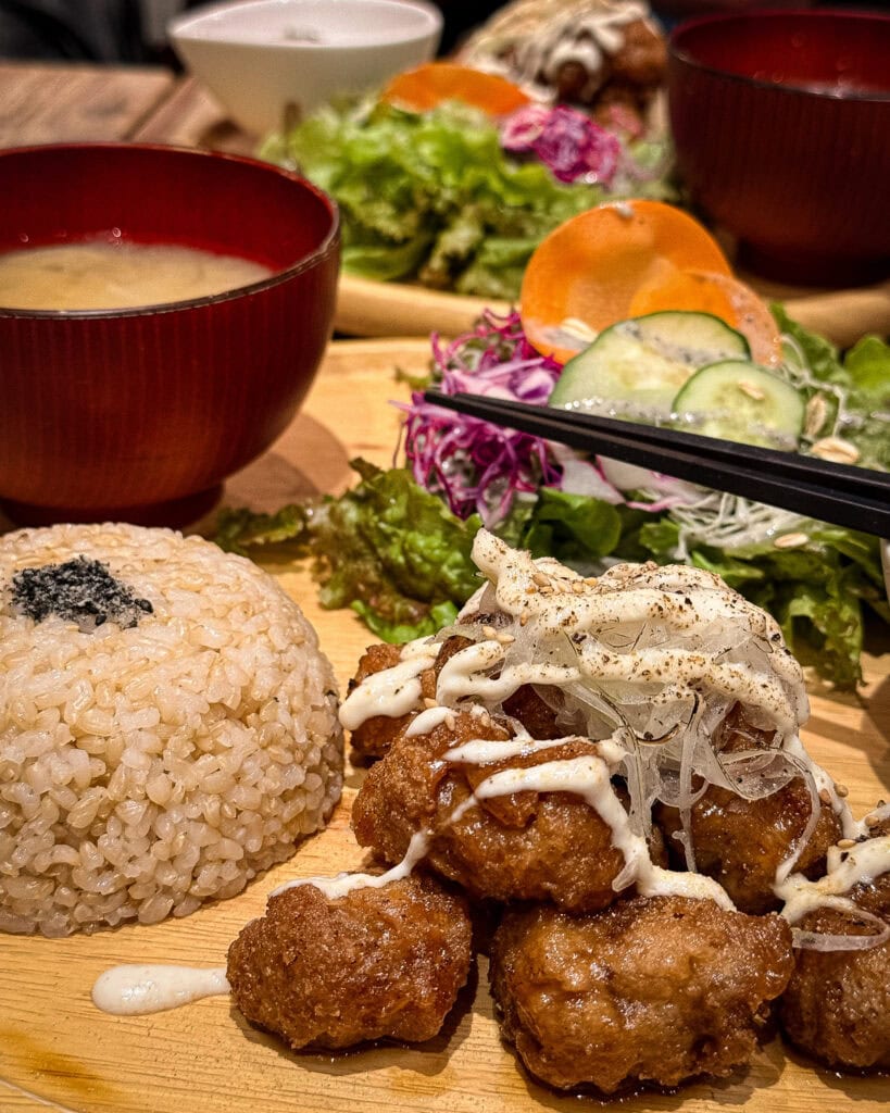 Vegan Karaage Set at Paprika Shokudo