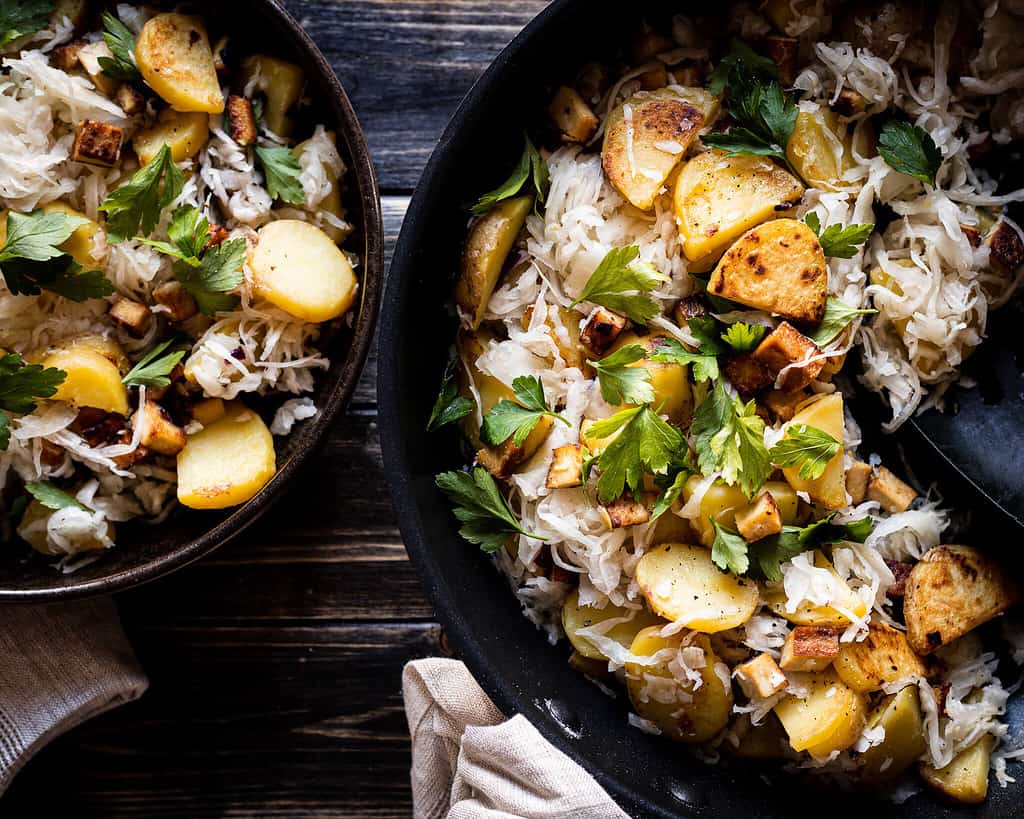Sauerkraut Pfanne vegan