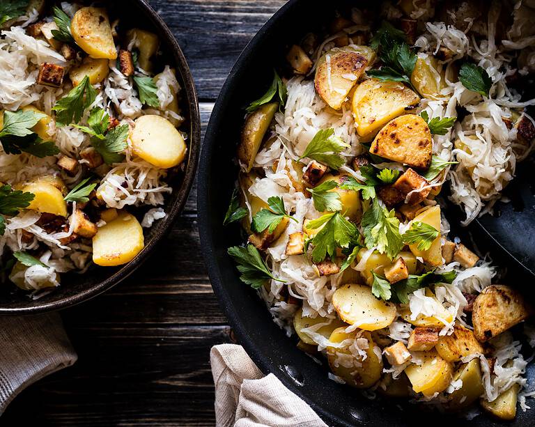 Sauerkraut skillet vegan