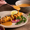 peanut sauce with satay skewer vegan