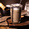 Food photography tips - Hojicha Latte in Gobo Light Setup