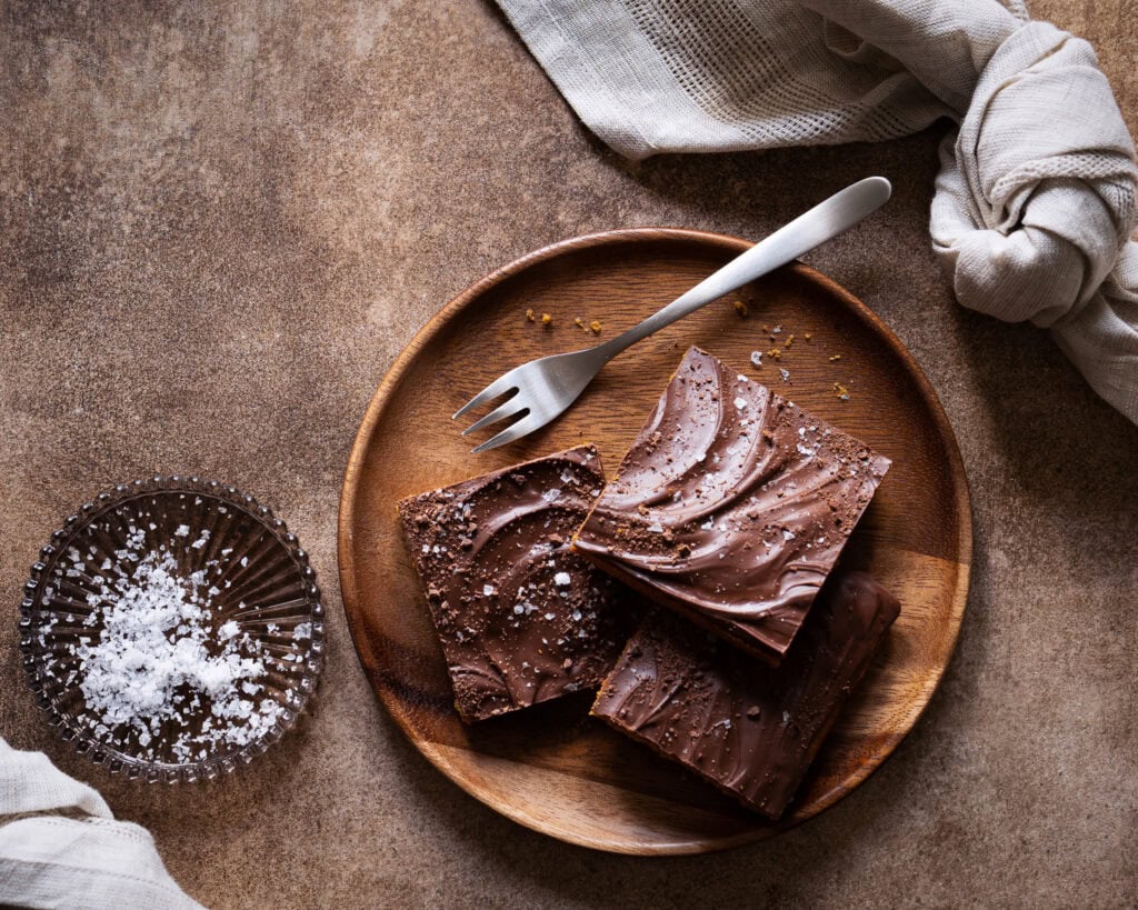 Chocolate Sheet Cake with flaky salt vegan