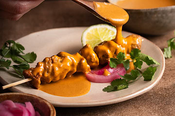 Peanut Sauce with Satay Skewer