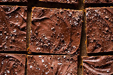 Vegan Chocolate sheet cake with flaky salt