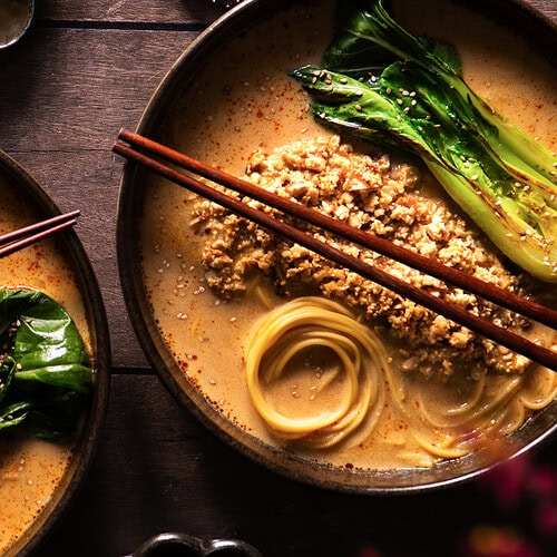 Vegane Japanische Tantan Suppe (Tantanmen) 1