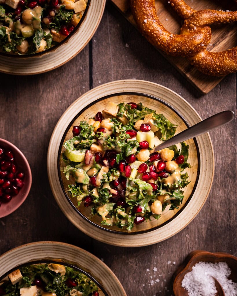 Grünkohl-Salat veganes Buffet