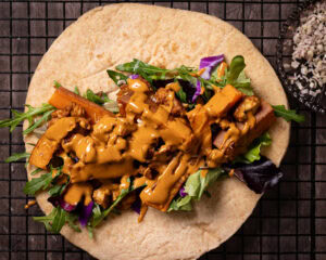 Zitronengras Wrap vor dem Rollen