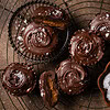 homemade vegan chocolate cups with vego melts, maple syrup and flaky salt