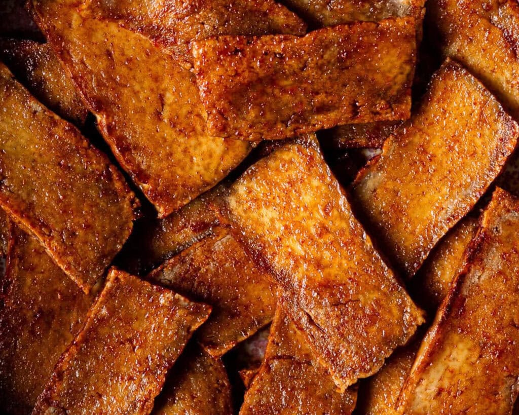 Räuchertofu Bacon für vegane Sandwiches