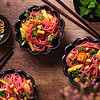 Glass Noodle Salad with Mango and Avocado in small bowls
