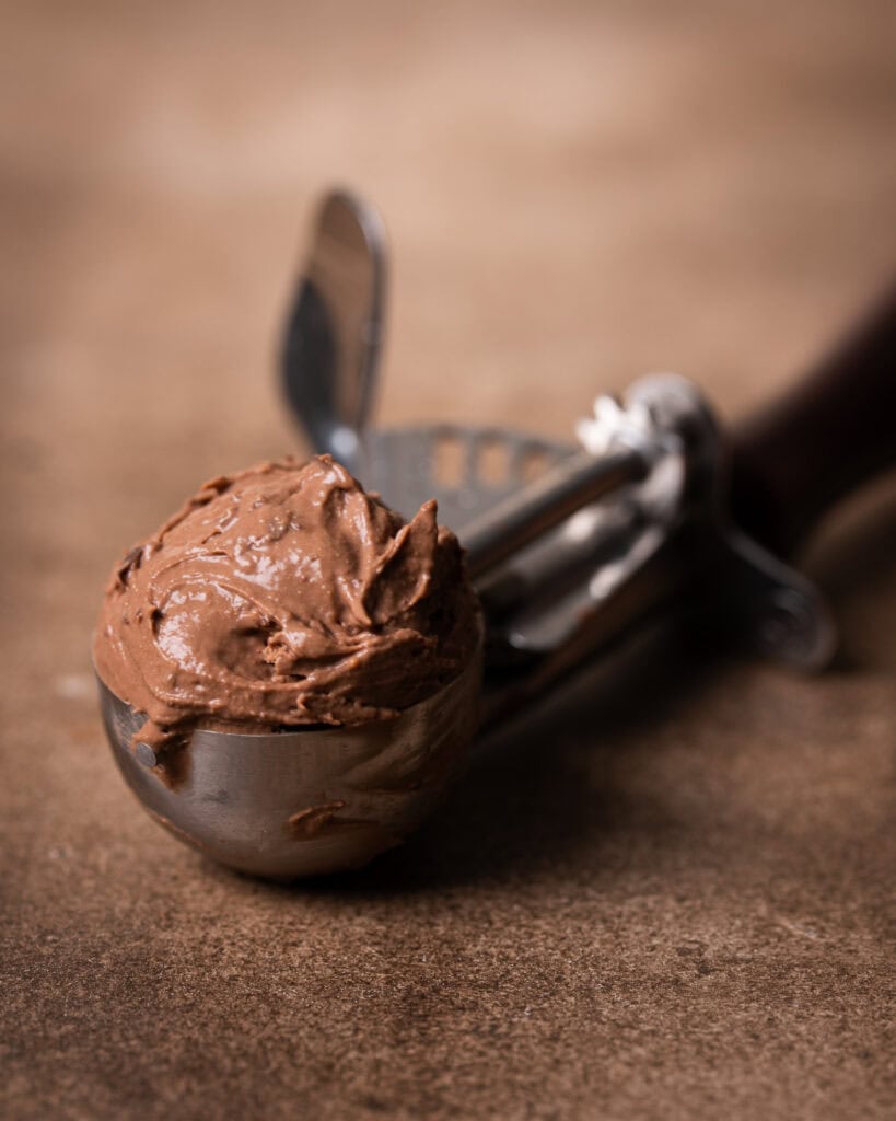 scoop of homemade vegan ice cream