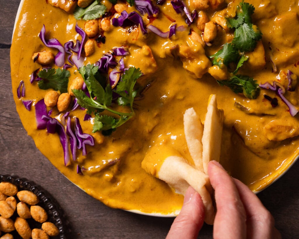Kürbiscurry mit Brot