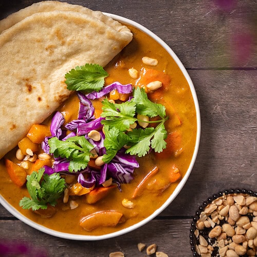 Kürbis-Curry mit Kokosmilch