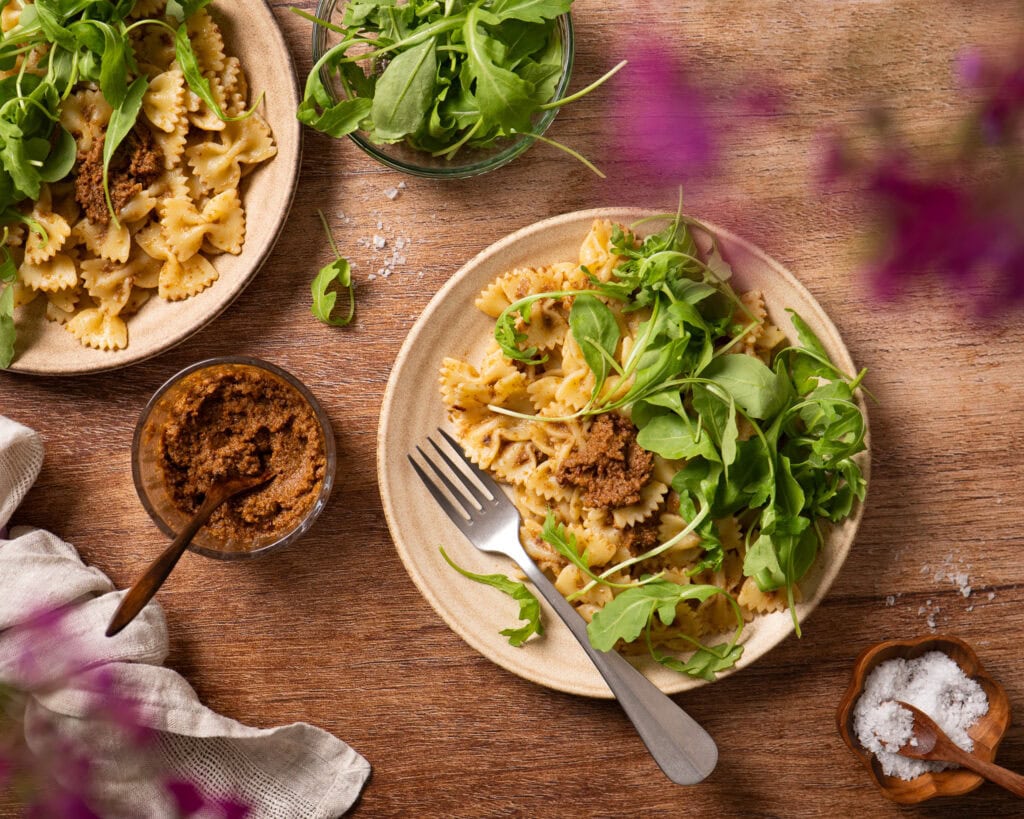 Pasta mit Olivenpesto